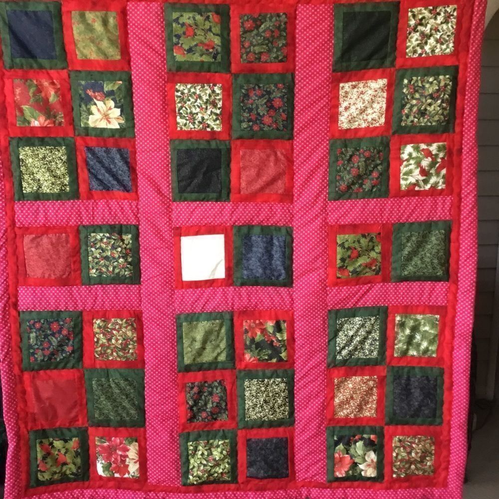 NWT Hand Crafted Holiday Sparkling Quilt